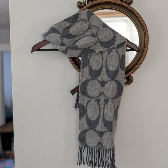 COACH WOOL BLEND SCARF - Picture 6 of 11